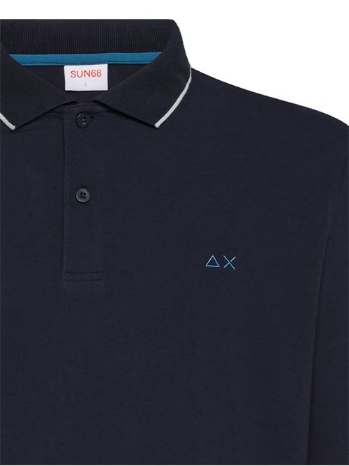 Polo uomo maniche lunghe navy SUN 68 | A4510207
